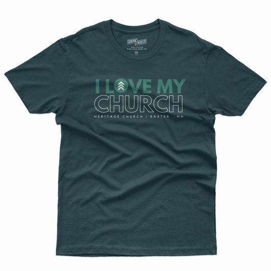 I Love My Church Tshirt (TEAL)