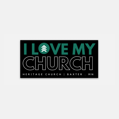 I Love My Church Sticker