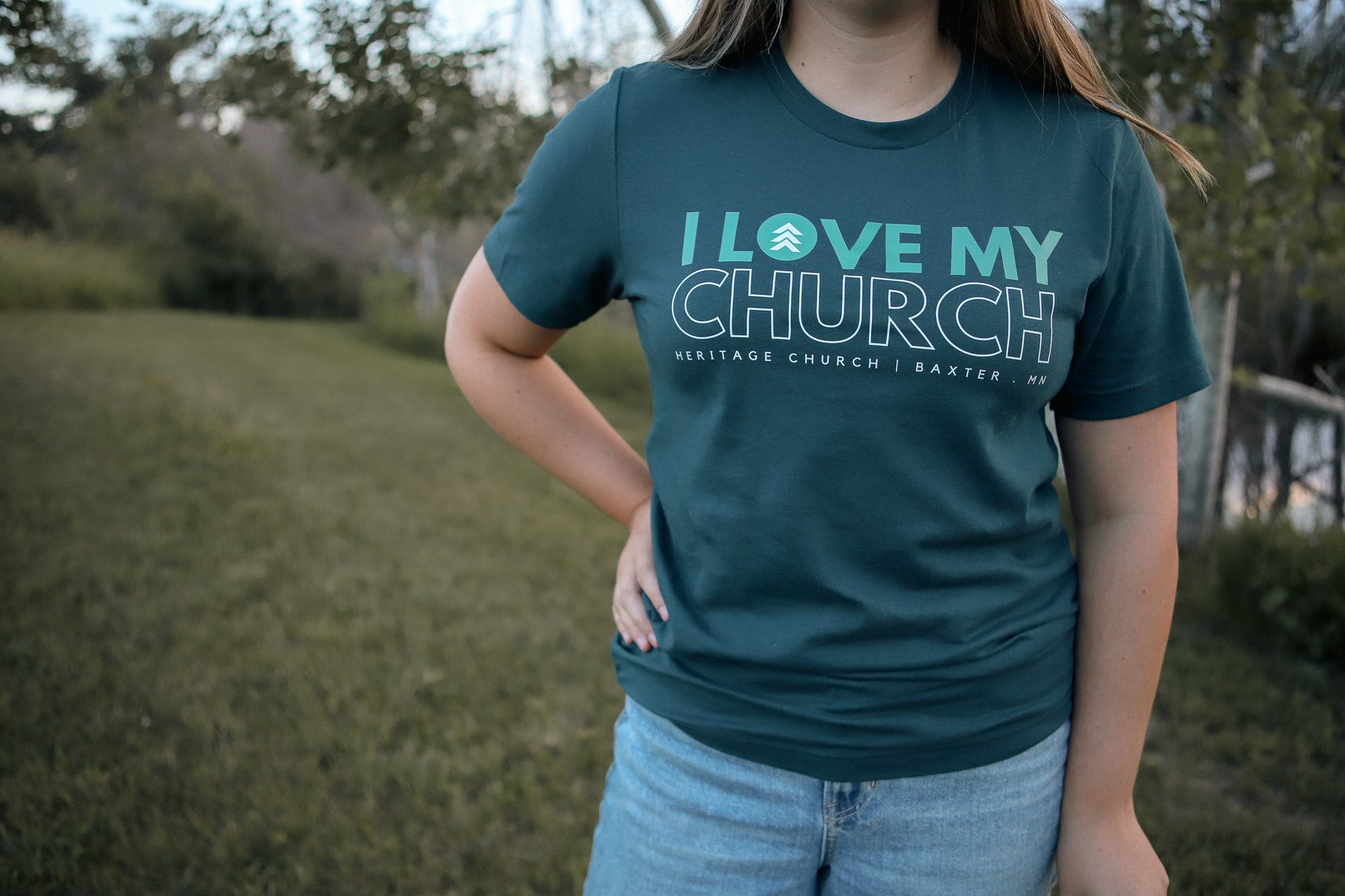 I Love My Church Tshirt TEAL