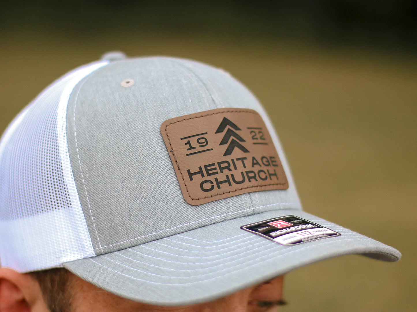 Heritage Leather Patch Hat (Grey)