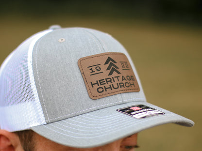 Heritage Leather Patch Hat (Grey)