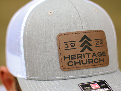 Heritage Leather Patch Hat (Grey)