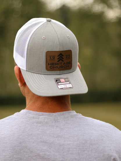 Heritage Leather Patch Hat (Grey)