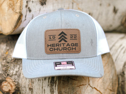 Heritage Leather Patch Hat (Grey)