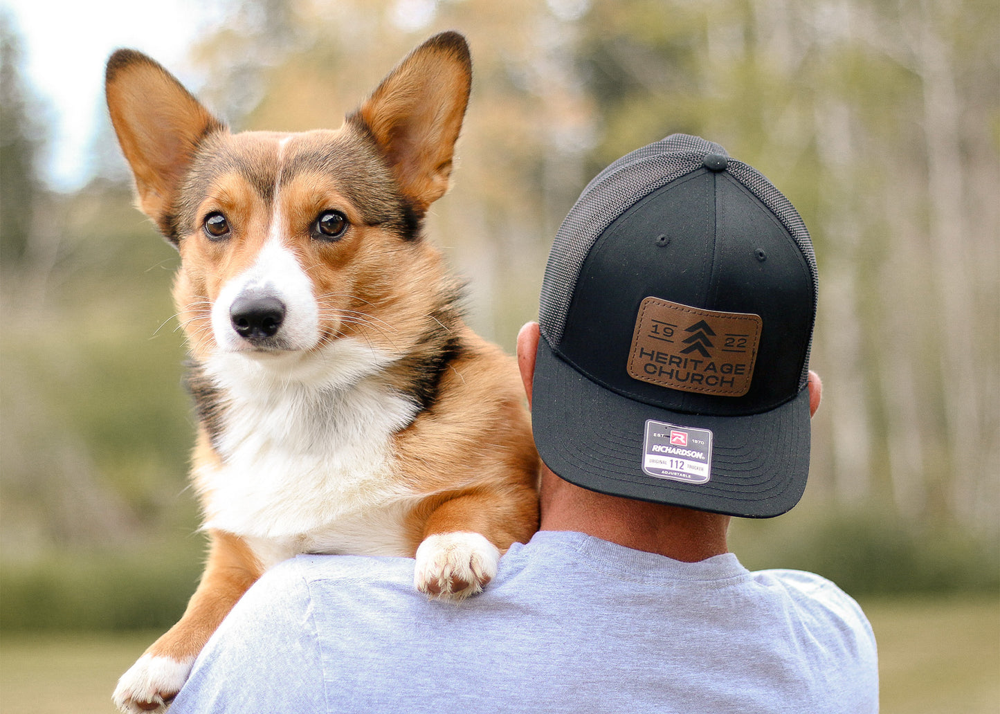 Heritage Leather Patch Hat (Black)